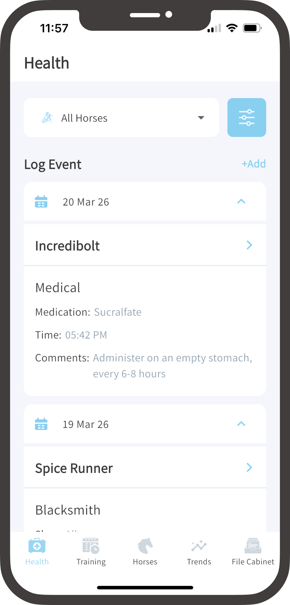 Stable Management App Breeze - Race Horse Stable Management